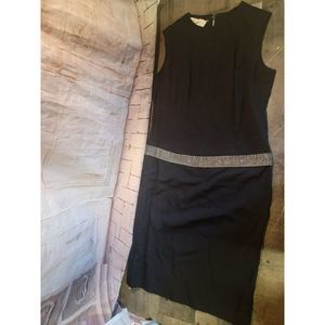 Madeleine New York 14 black dress women's studded waist‎